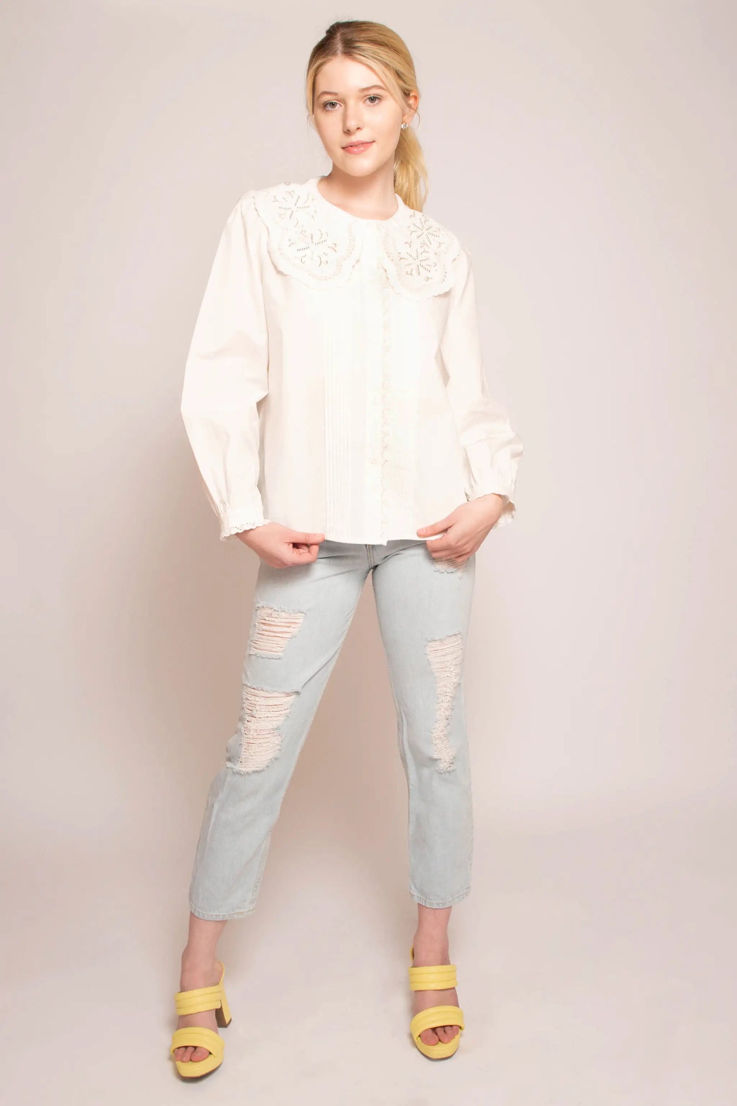 Jasmine Embellished Collar Blouse